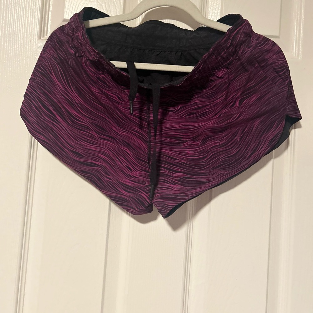 Lululemon Reversible Double Time Short 3" - Life Lines Polar Pink Black